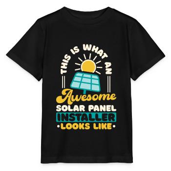 Solarmodul-Installateur - Stanley/Stella Kinder T-Shirt MINI CREATOR  - Schwarz - Vorne - Mikhail (115cm)