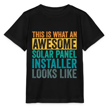 Solar Panel Installer - Stanley/Stella MINI CREATOR Kids’ T-Shirt - black - Front - Mikhail (115cm)