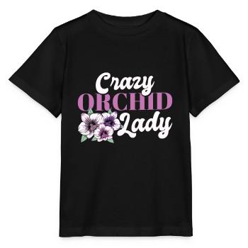 Orchid Plant Lover Crazy Orchid Lady - Stanley/Stella MINI CREATOR Kids’ T-Shirt - black - Front - Mikhail (115cm)