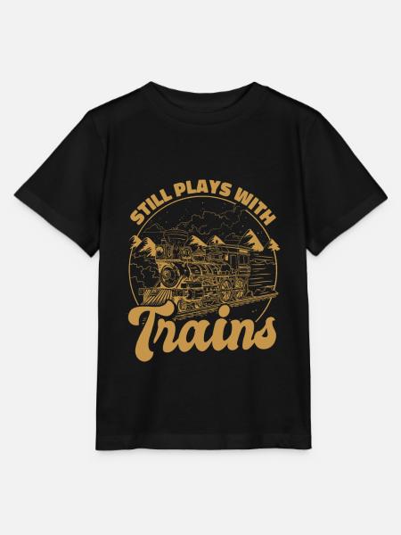 Modelleisenbahn Eisenbahnmodellbau Eisenbahnfan - Stanley/Stella Kinder T-Shirt MINI CREATOR - Schwarz