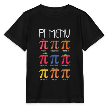 Pi Pie Menu Pi Math Teacher Pi Day - T-shirt bio MINI CREATOR Stanley/Stella Enfant - noir - Devant - Mikhail (115cm)