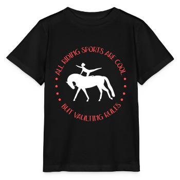 Voltigieren Pferdesport | Voltigierer Geschenk - Stanley/Stella Kinder T-Shirt MINI CREATOR  - Schwarz - Vorne - Mikhail (115cm)
