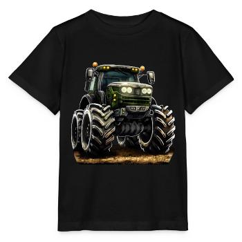 Immer größere Traktoren in der Landwirtschaft - Stanley/Stella Kinder T-Shirt MINI CREATOR  - Schwarz - Vorne - Mikhail (115cm)