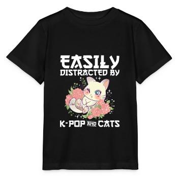 K-Pop Katzen Sprüche | Koreanischer Pop Geschenke - Stanley/Stella Kinder T-Shirt MINI CREATOR  - Schwarz - Vorne - Mikhail (115cm)