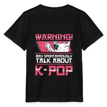 K-Pop - Stanley/Stella MINI CREATOR Kids’ T-Shirt - black - Front - Mikhail (115cm)