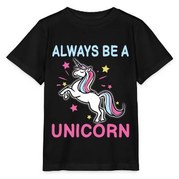 Soyez toujours une licorne - T-shirt bio MINI CREATOR Stanley/Stella Enfant - noir - Devant - Mikhail (115cm)