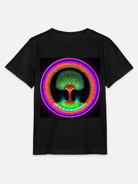 Lebensbaum Anhänger - Stanley/Stella Kinder T-Shirt MINI CREATOR - Schwarz