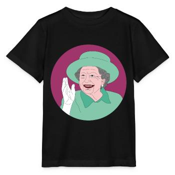 Chemise rétro design de la reine Elizabeth II. - T-shirt bio MINI CREATOR Stanley/Stella Enfant - noir - Devant - Mikhail (115cm)