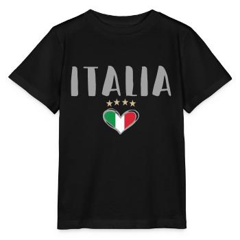Bandiera della maglia dell'Italia Football Fan - Maglietta per bambini MINI CREATOR di Stanley/Stella - nero - Fronte - Mikhail (115cm)