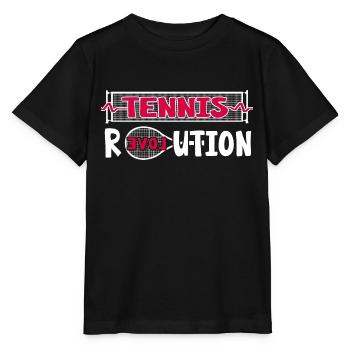 Tennis Match Ball Racket Tennis Match - Stanley/Stella MINI CREATOR Kids’ T-Shirt - black - Front - Mikhail (115cm)