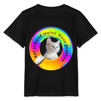 Hat jemand meine Maus gesehen - Stanley/Stella Kinder T-Shirt MINI CREATOR  - Schwarz - Vorne - Mikhail (115cm)