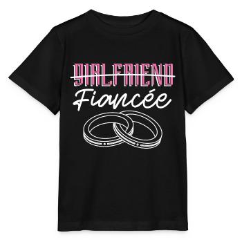 Fiancé, Partenaire, Petite amie, Cadeau, Fiançailles - T-shirt bio MINI CREATOR Stanley/Stella Enfant - noir - Devant - Mikhail (115cm)