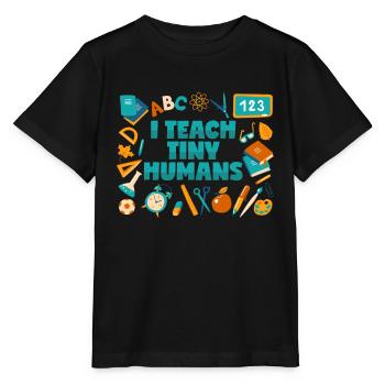 Lehrer: Ich unterrichte winzige Menschen - Stanley/Stella Kinder T-Shirt MINI CREATOR  - Schwarz - Vorne - Mikhail (115cm)