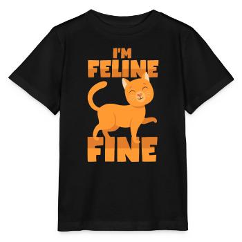 Jeu de mots pour chat - T-shirt bio MINI CREATOR Stanley/Stella Enfant - noir - Devant - Mikhail (115cm)
