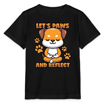 Dog: Pause & Reflect - Meditation - Stanley/Stella MINI CREATOR Kids’ T-Shirt - black - Front - Mikhail (115cm)