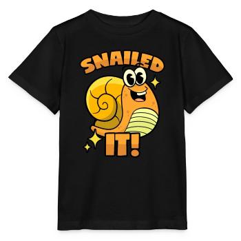 Schnecken Wortwitz - Stanley/Stella Kinder T-Shirt MINI CREATOR  - Schwarz - Vorne - Mikhail (115cm)