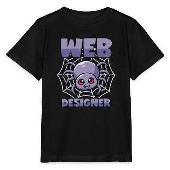 Spider: Web Designer - Stanley/Stella MINI CREATOR Kids’ T-Shirt - black - Front - Mikhail (115cm)