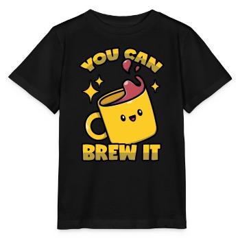 Barista Motivation - Stanley/Stella Kinder T-Shirt MINI CREATOR  - Schwarz - Vorne - Mikhail (115cm)