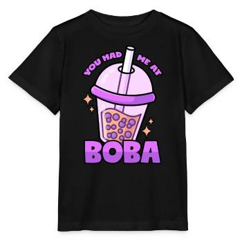 Boba: Bubble Tea - Stanley/Stella MINI CREATOR Kids’ T-Shirt - black - Front - Mikhail (115cm)