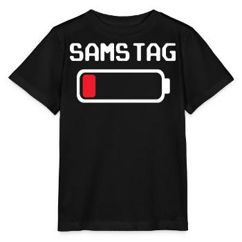 Samstag Batterie leer Design - Stanley/Stella Kinder T-Shirt MINI CREATOR  - Schwarz - Vorne - Mikhail (115cm)