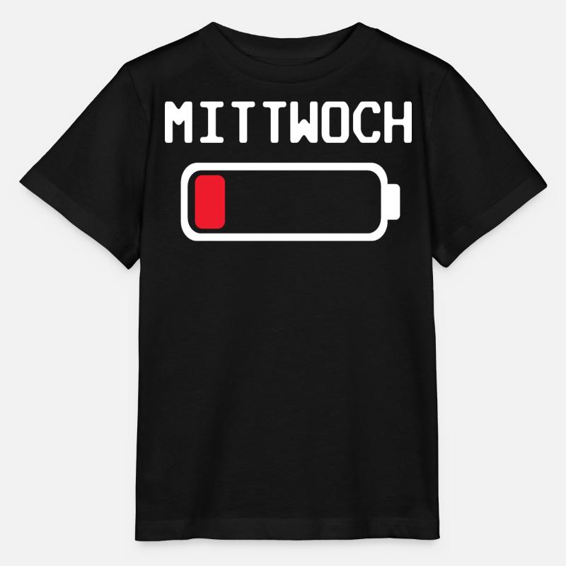 Mittwoch Batterie leer Design - Stanley/Stella Kinder T-Shirt MINI CREATOR  - Schwarz