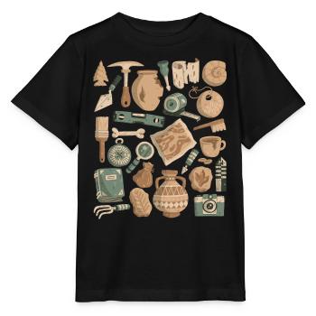 Archéologie - T-shirt bio MINI CREATOR Stanley/Stella Enfant - noir - Devant - Mikhail (115cm)