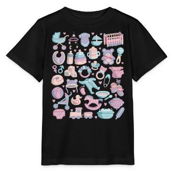Baby - Stanley/Stella Kinder T-Shirt MINI CREATOR  - Schwarz - Vorne - Mikhail (115cm)
