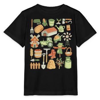 Ferme - T-shirt bio MINI CREATOR Stanley/Stella Enfant - noir - Devant - Mikhail (115cm)
