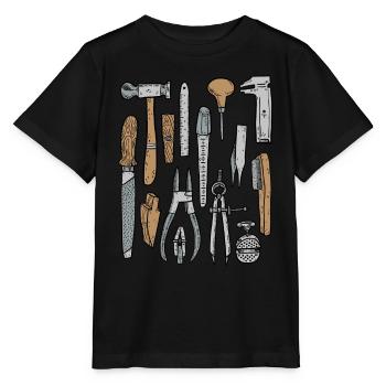 Goldschmied Werkzeug - Stanley/Stella Kinder T-Shirt MINI CREATOR  - Schwarz - Vorne - Mikhail (115cm)