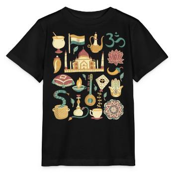 India - Stanley/Stella MINI CREATOR Kids’ T-Shirt - black - Front - Mikhail (115cm)