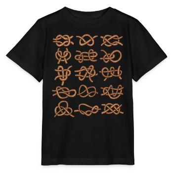 Nœud de marin - T-shirt bio MINI CREATOR Stanley/Stella Enfant - noir - Devant - Mikhail (115cm)