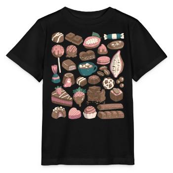 Chocolat - cacao, pralines, chocolat - T-shirt bio MINI CREATOR Stanley/Stella Enfant - noir - Devant - Mikhail (115cm)