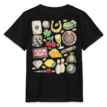 Casino - Stanley/Stella MINI CREATOR Kids’ T-Shirt - black - Front - Mikhail (115cm)