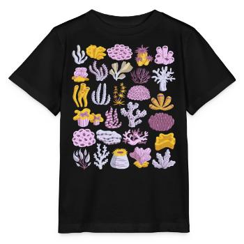 Coral Doodle Récif corallien Récif d’eau de mer - T-shirt bio MINI CREATOR Stanley/Stella Enfant - noir - Devant - Mikhail (115cm)