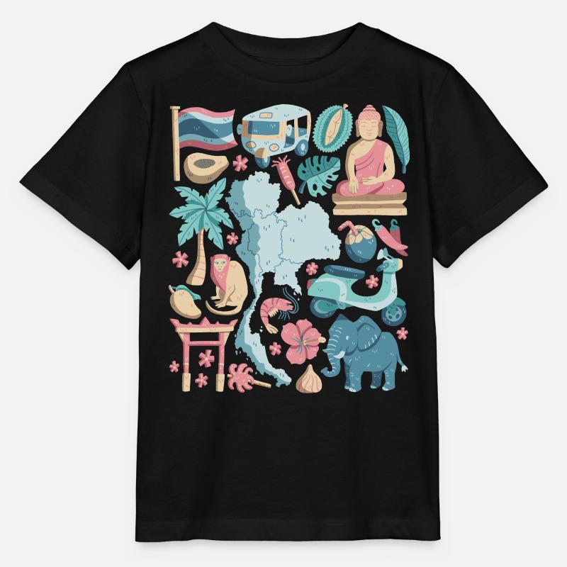 Thaïlande - T-shirt bio MINI CREATOR Stanley/Stella Enfant - noir