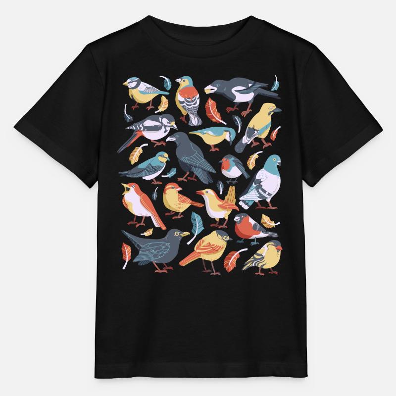 Oiseaux - T-shirt bio MINI CREATOR Stanley/Stella Enfant - noir