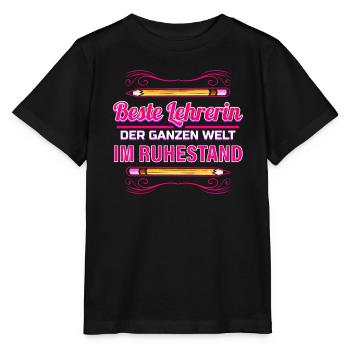 Meilleur cadeau d’enseignant à la retraite pour enseignant - T-shirt bio MINI CREATOR Stanley/Stella Enfant - noir - Devant - Mikhail (115cm)