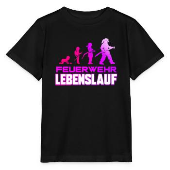 Feuerwehrfrau Geschenk Feuerwehr Ehrenamt - Stanley/Stella Kinder T-Shirt MINI CREATOR  - Schwarz - Vorne - Mikhail (115cm)