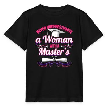 Master's Degree Party Woman Master's Degree University - Stanley/Stella MINI CREATOR Kids’ T-Shirt - black - Front - Mikhail (115cm)