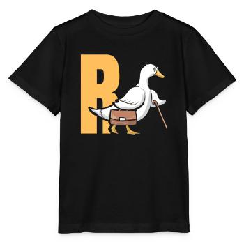 Rente R Ente Rentner Lustiges Geschenk Ruhestand - Stanley/Stella Kinder T-Shirt MINI CREATOR  - Schwarz - Vorne - Mikhail (115cm)
