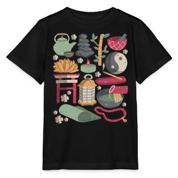 Zen Meditation - Stanley/Stella Kinder T-Shirt MINI CREATOR  - Schwarz - Vorne - Mikhail (115cm)