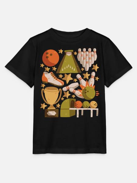 Bowling - Stanley/Stella Kinder T-Shirt MINI CREATOR  - Schwarz