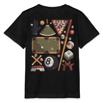Billiards - Stanley/Stella MINI CREATOR Kids’ T-Shirt - black - Front - Mikhail (115cm)