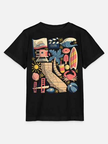 Kalifornien - Stanley/Stella Kinder T-Shirt MINI CREATOR  - Schwarz