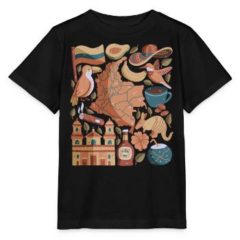 Colombia - Stanley/Stella MINI CREATOR Kids’ T-Shirt - black - Front - Mikhail (115cm)