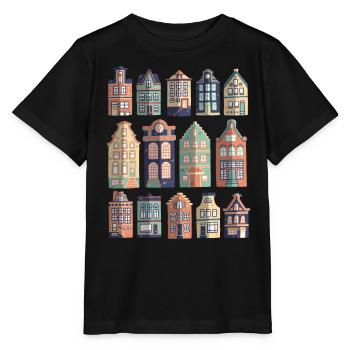 Holländische Häuser - Stanley/Stella Kinder T-Shirt MINI CREATOR  - Schwarz - Vorne - Mikhail (115cm)