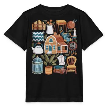 Cottage Maison de Campagne Hygge - T-shirt bio MINI CREATOR Stanley/Stella Enfant - noir - Devant - Mikhail (115cm)