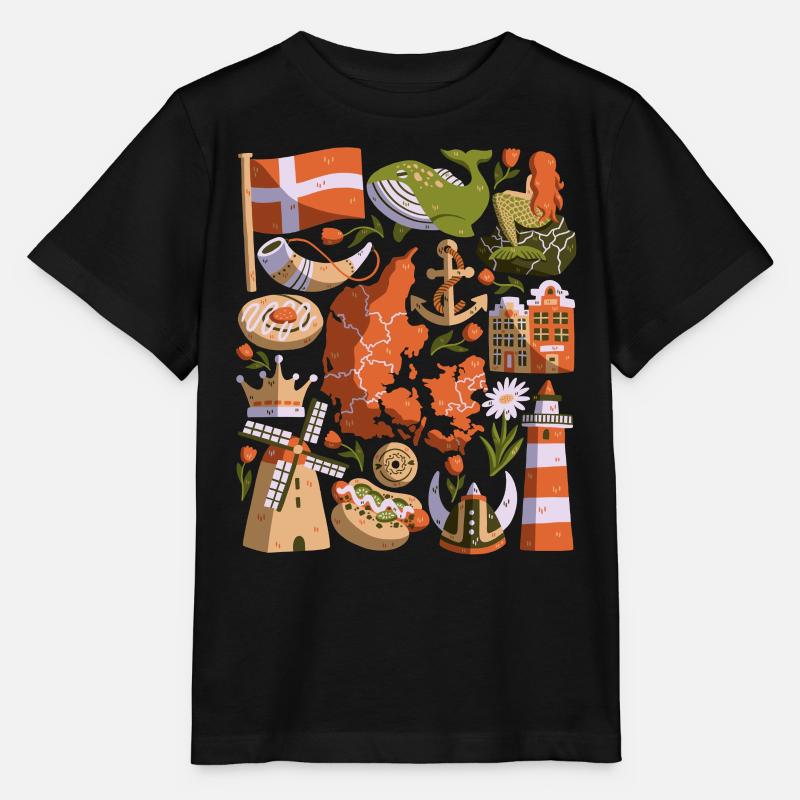 Dänemark - Stanley/Stella Kinder T-Shirt MINI CREATOR  - Schwarz
