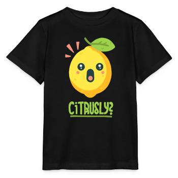 Citrus Pun - Stanley/Stella MINI CREATOR Kids’ T-Shirt - black - Front - Mikhail (115cm)