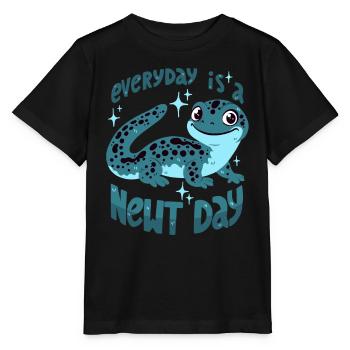 Newt Saying: "Everyday Is A Newt Day" - Stanley/Stella MINI CREATOR Kids’ T-Shirt - black - Front - Mikhail (115cm)